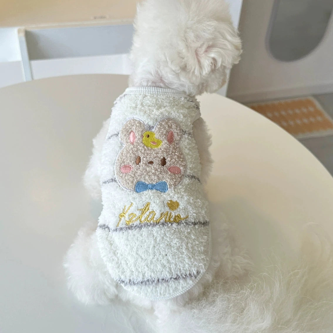 Rabbit Pattern Soft Warm Dog Cat Vest