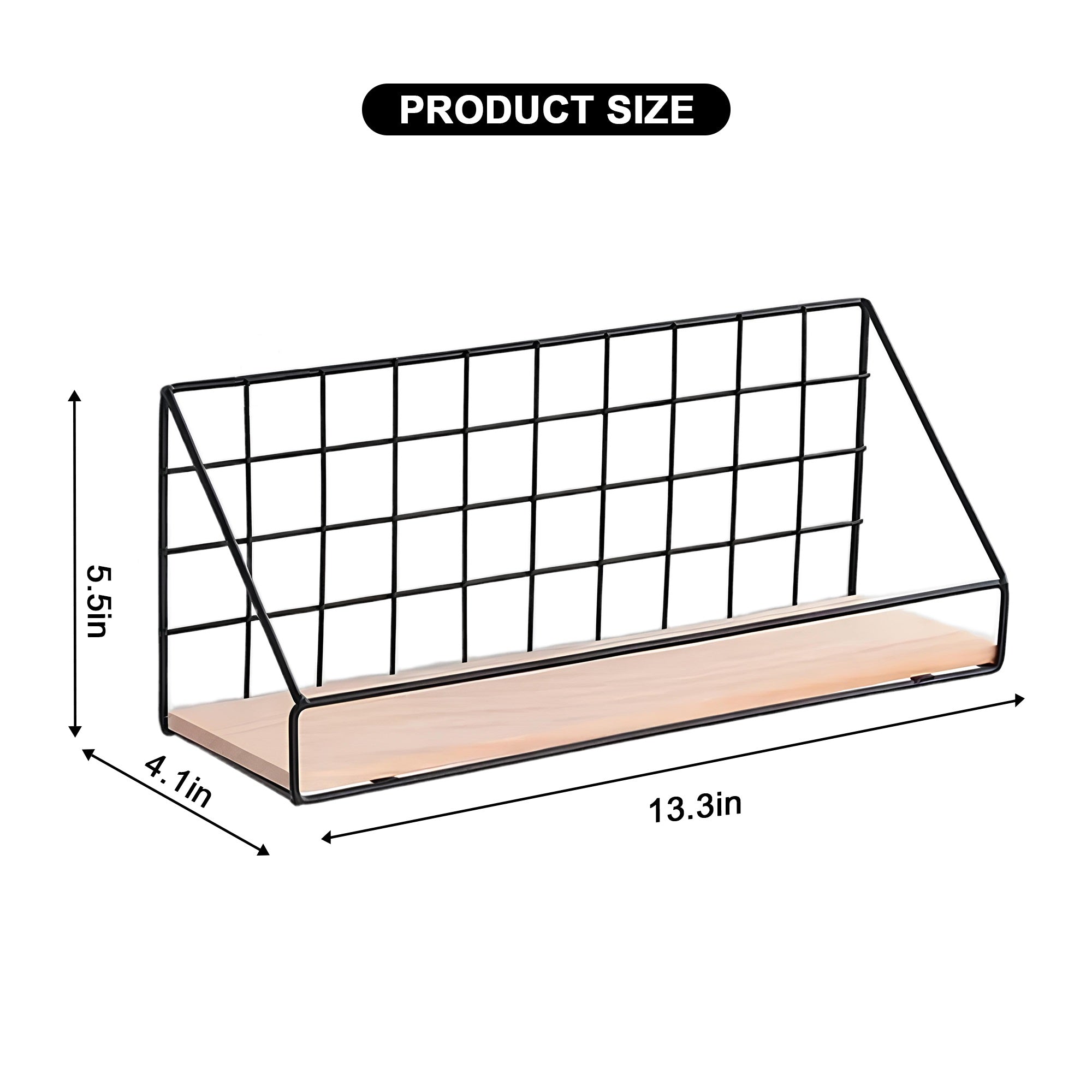 CHECKS AND BOXES WALL SHELF