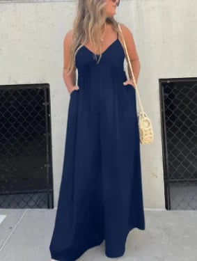 🔥 July Big Sales Save 49% OFF🔥V-Neck Effortless Wide Leg Jumpsuit