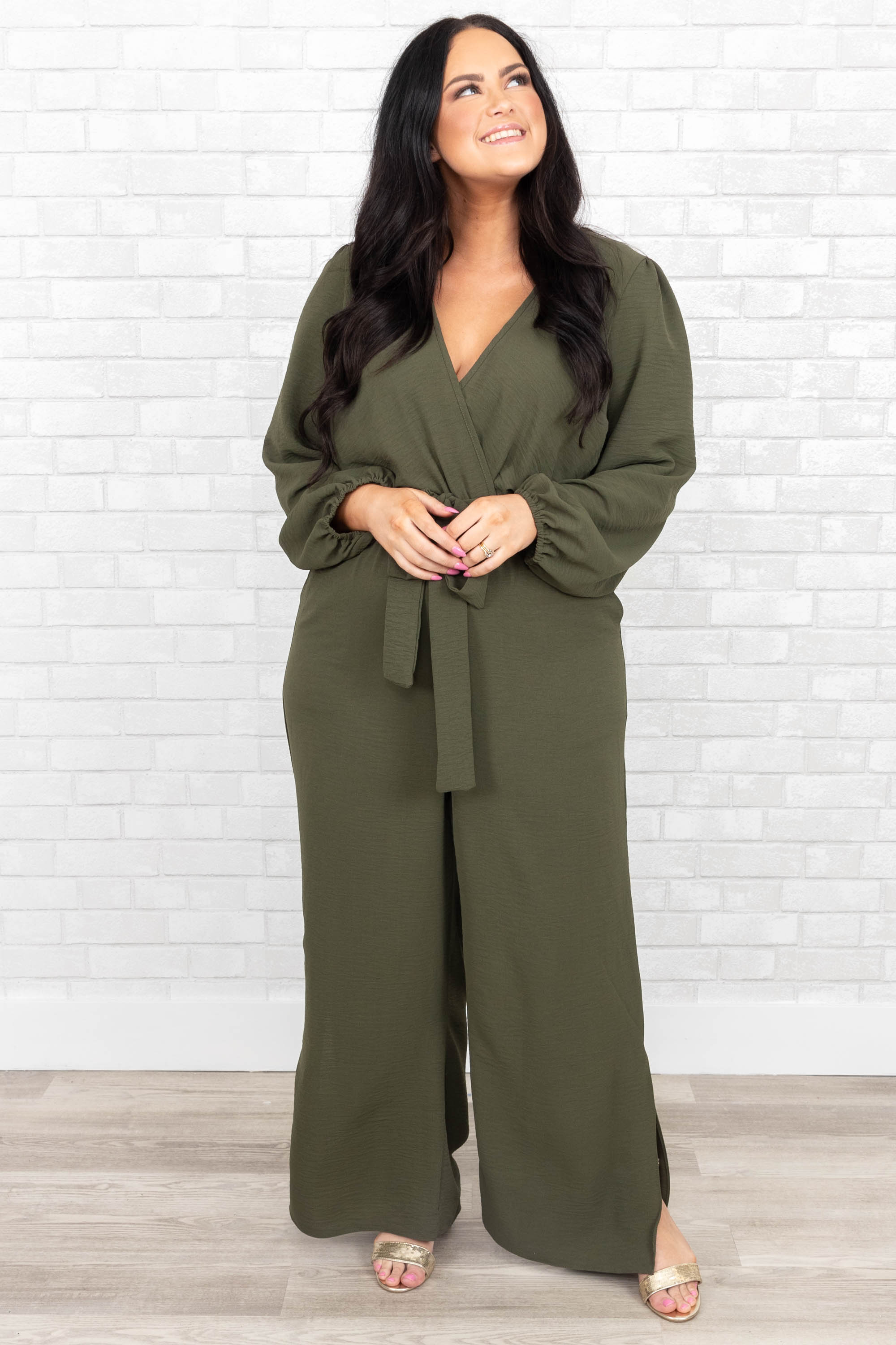 Ruin The Friendship Jumpsuit. Olive