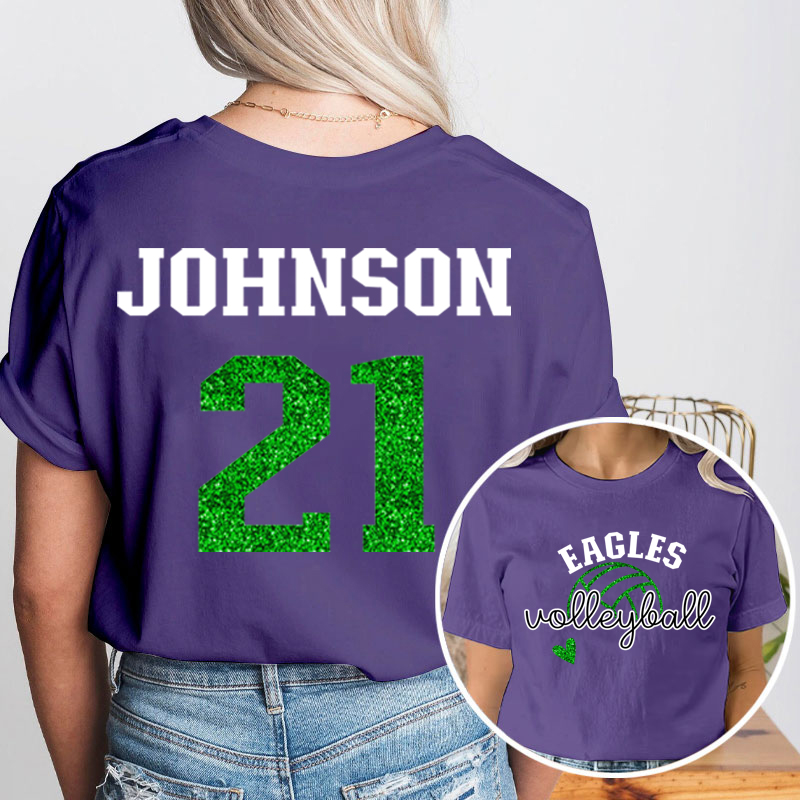 Personalized Mascot And Sport Game Day Teacher Two Sided T-Shirt