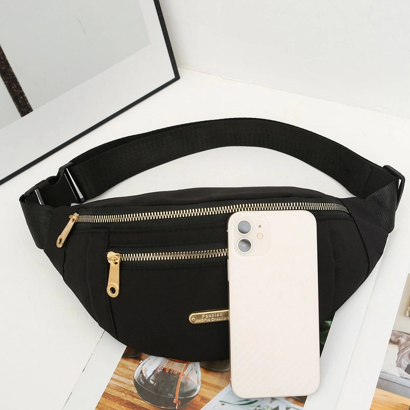 Women's Streetwear Solid Color Nylon Waist Bags