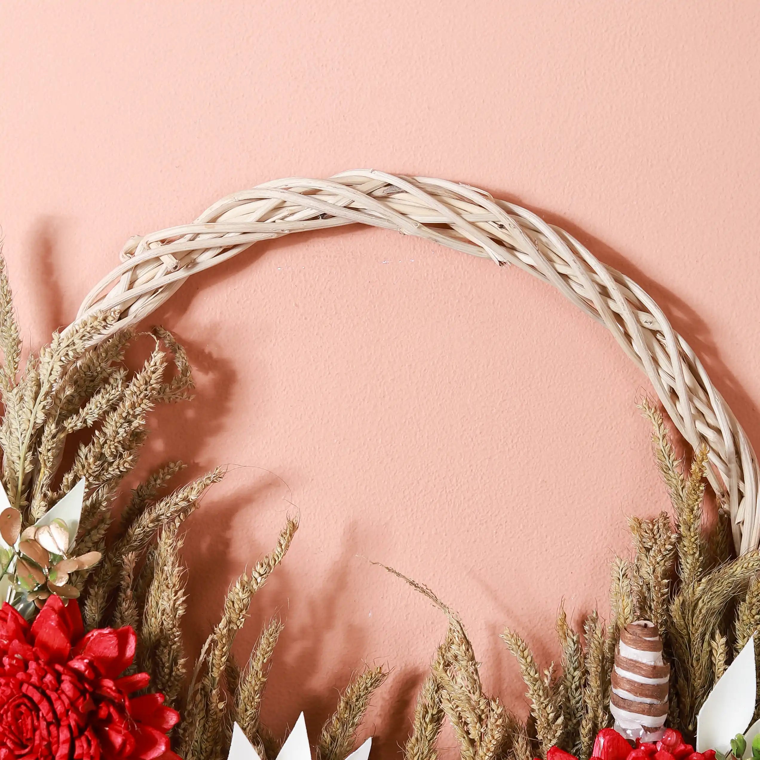 Festive Flower Wreath For Wall Decor