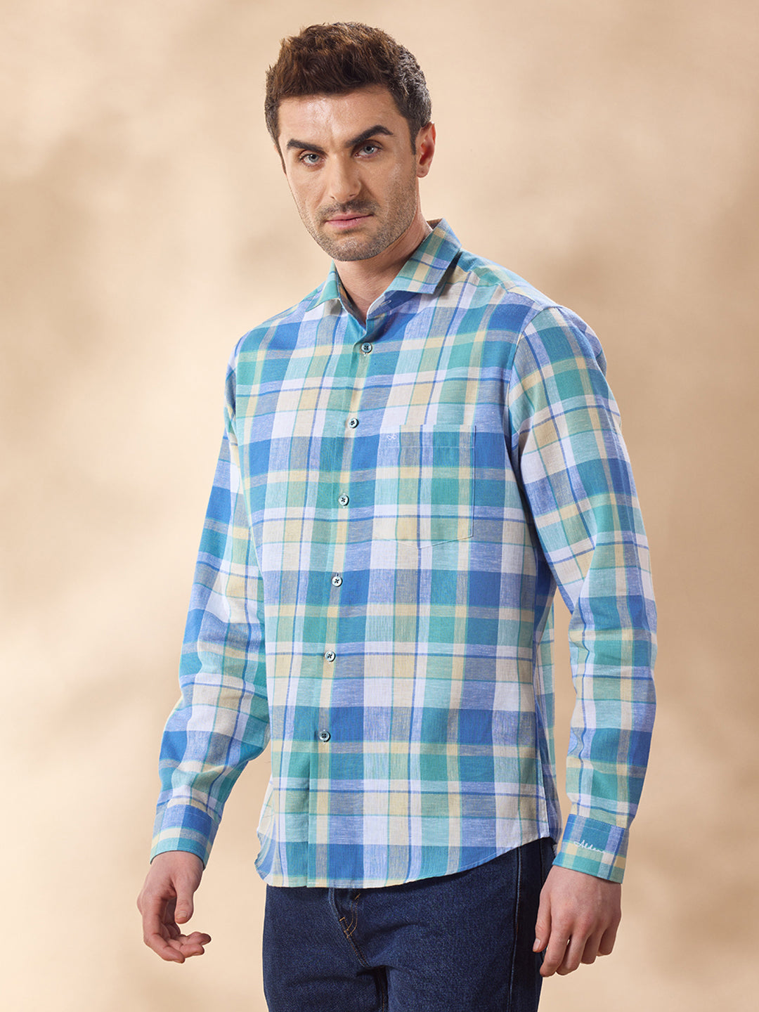 Men Blue Casual Shirt (RITE)