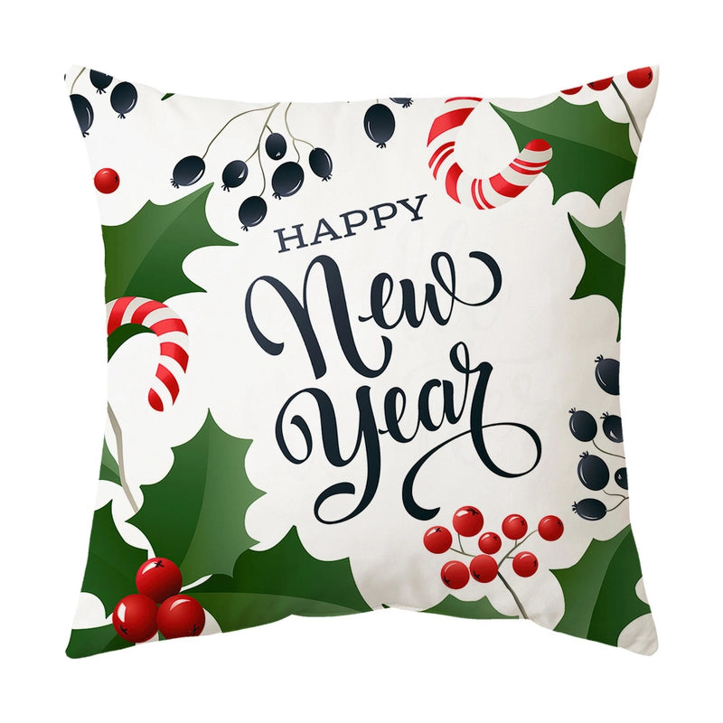 Fashion Christmas Tree Santa Claus Elk Polyester Pillow Cases
