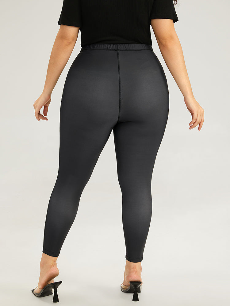 Halloween Skull Print High Rise Skinny Leggings