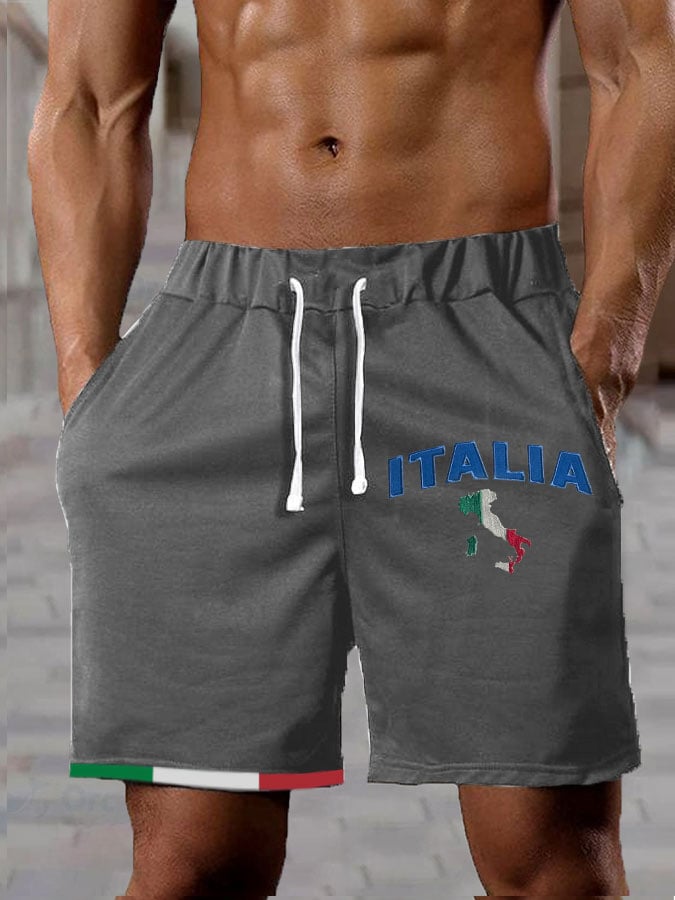 Men's Italy printed shorts