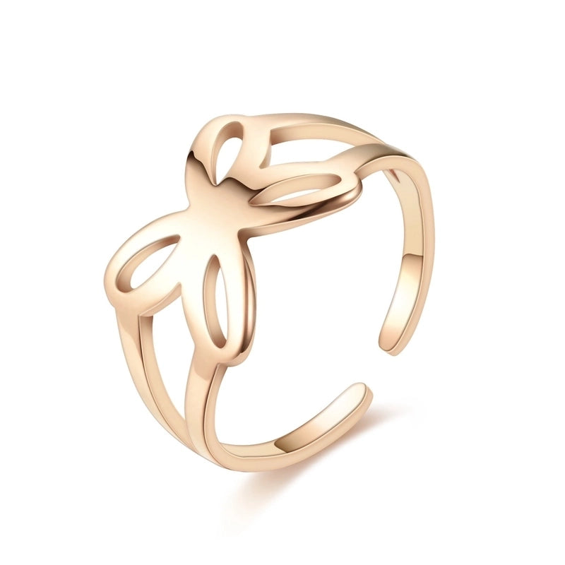 Heart Titanium Steel 18K Gold Plated Carving