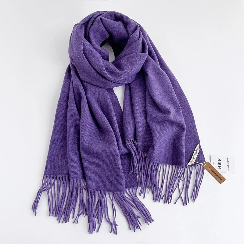 Unisex Casual Basic Solid Color Imitation Cashmere Scarf