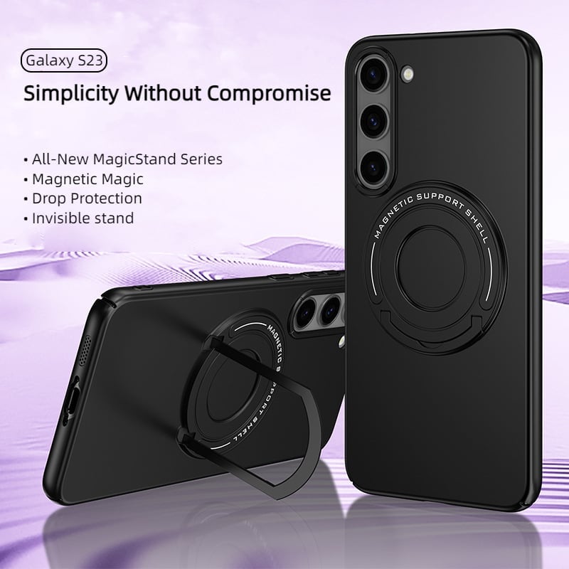 Matte Invisible Stand Magnetic Case For Samsung S23/ S23+/ S23 Ultra