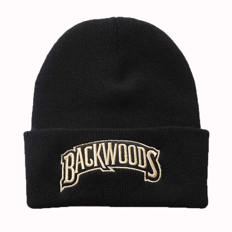 New Autumn And Winter Men's And Women's Warm Wool Hat BACKWOODS Letter Embroidery Men's And Women's Knitted Hat Pullover Hat