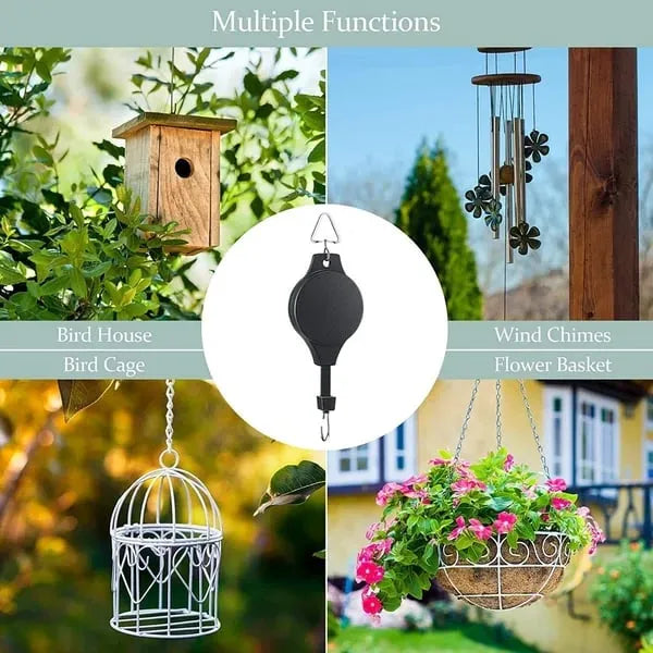 🪴🦜Plant Pulley Set For Garden Baskets Pots. Birds Feeder