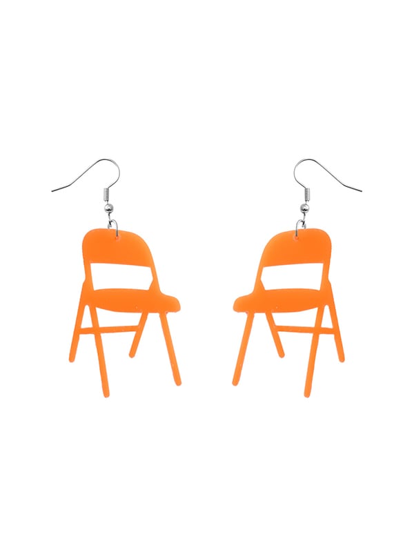 Geometric Solid Color Drop Earrings