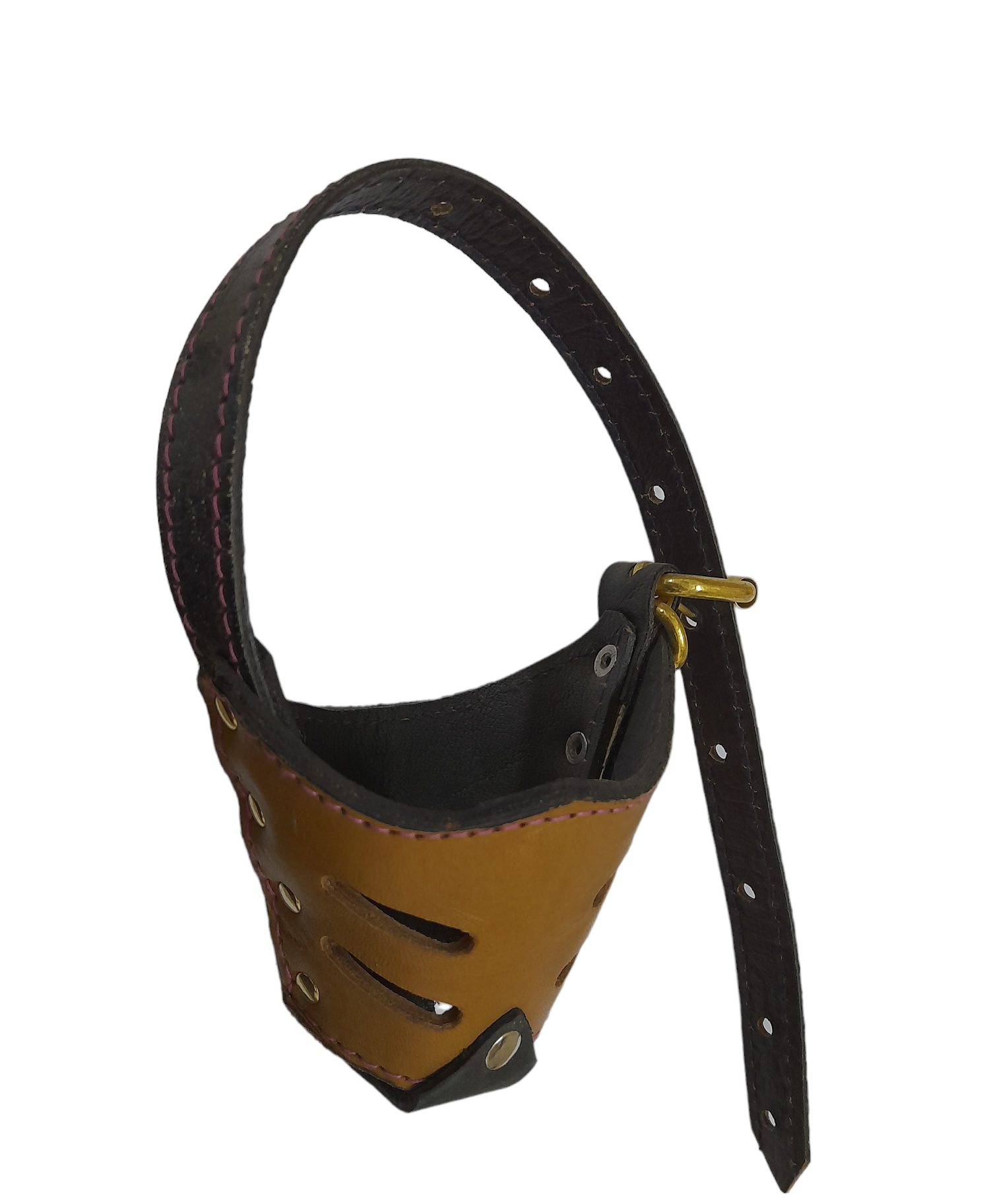 Small size leather dog muzzle