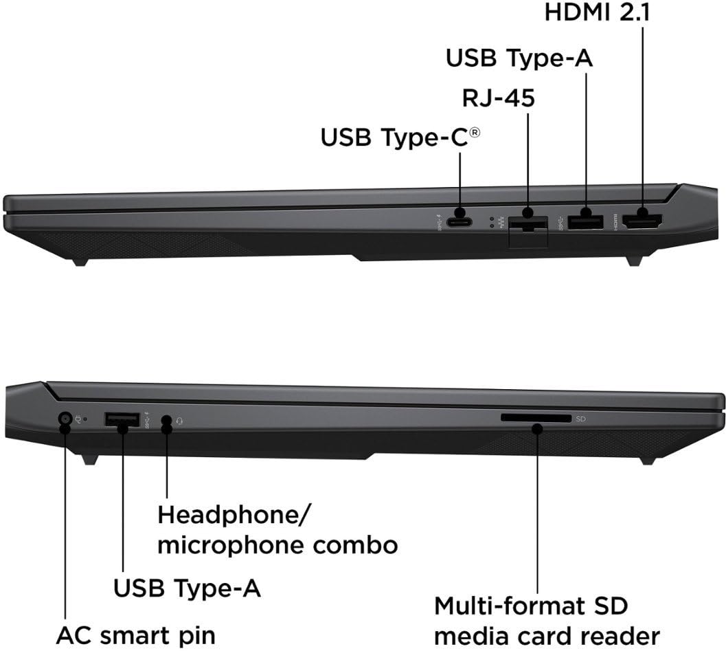 HP Portátil Victus Gaming más reciente, pantalla FHD de 15.6 pulgadas de 144 Hz, AMD Ryzen 5 7535HS, 32 GB DDR5 RAM, SSD NVMe de 2 TB, NVIDIA GeForce RTX 2050, teclado retroiluminado, WiFi 6, RJ-45, HDMI, Win 11, con accesorios CUE