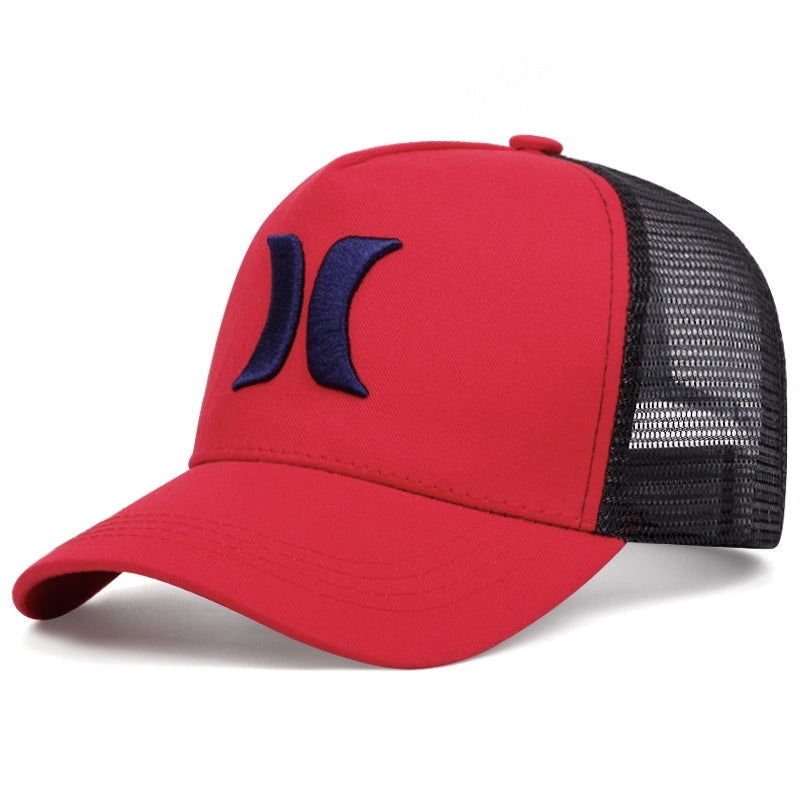 Unisex Hip-Hop Retro Color Block Printing Curved Eaves Baseball Cap