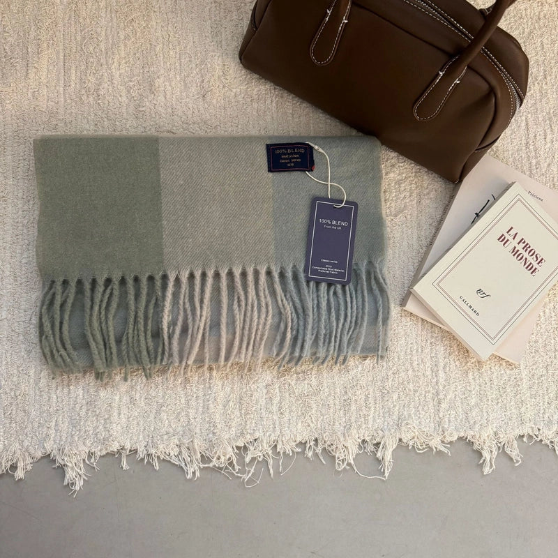 Unisex Minimalist Lattice Imitation Cashmere Scarf