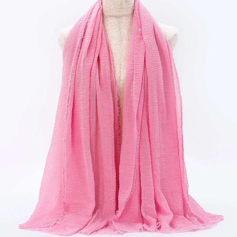 Women's Elegant Minimalist Solid Color Cotton Shawl