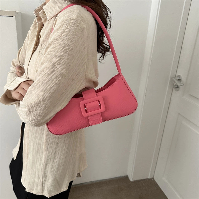 Women's Small All Seasons Pu Leather Streetwear Shoulder Bag Underarm Bag