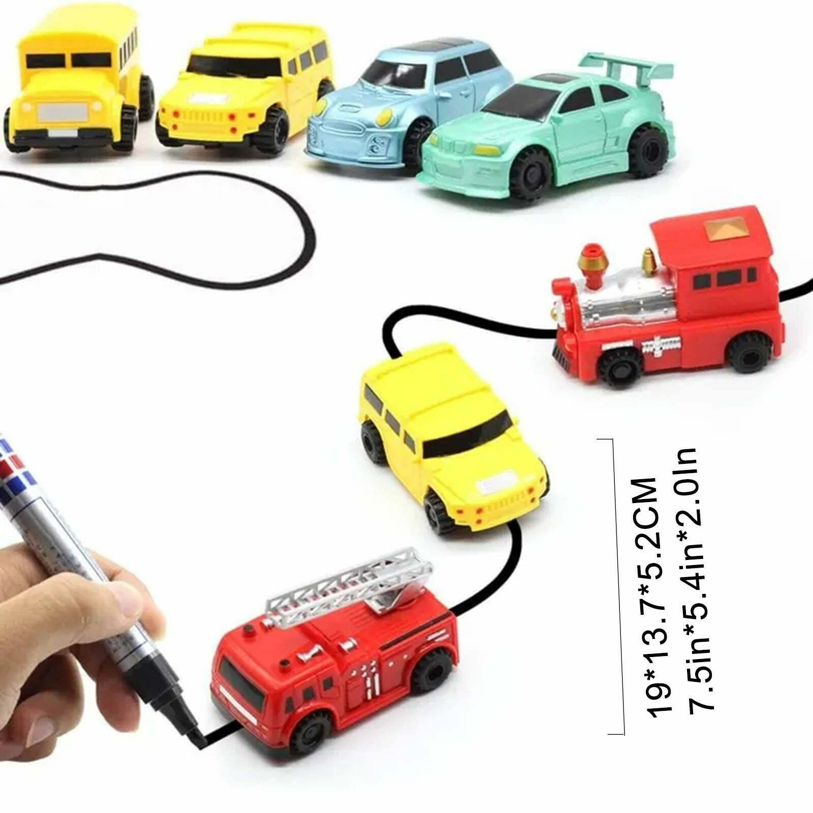 Only one-time sale throughout the year Sale-🔥47% OFF🔥)Magic Inductive Truck Toy Follows Line Drawn  Toy Vehicles Gift for Kids & Children