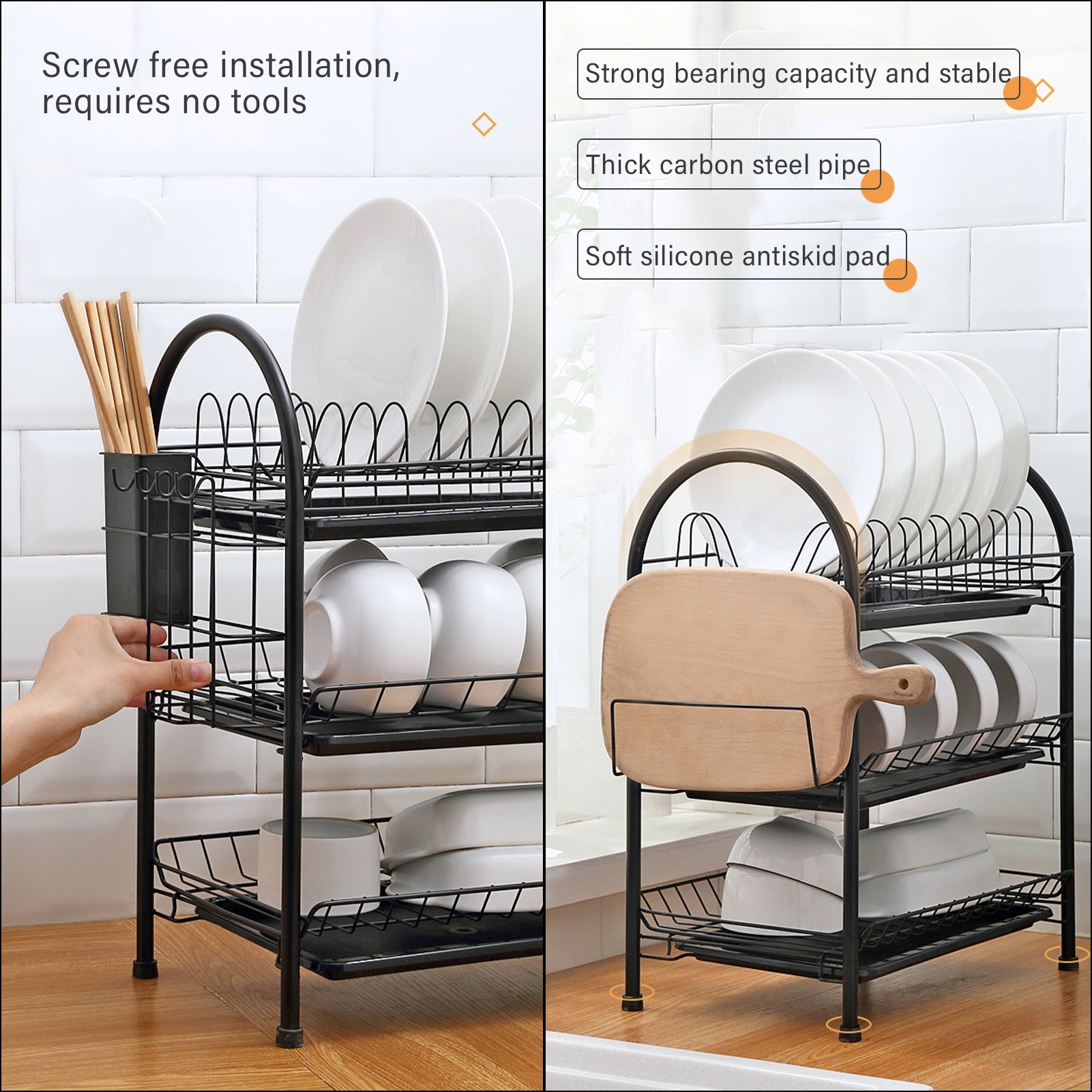 3 TIER DISH DRYING RACK