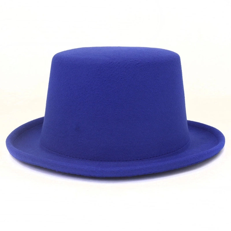 Autumn And Winter New Gentleman Hat Men's Black Felt Top Hat Stage Performance Catwalk Show Magician High Top Woolen Hat