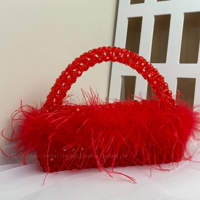 Women's Small Arylic Solid Color Elegant Flip Cover Evening Bag