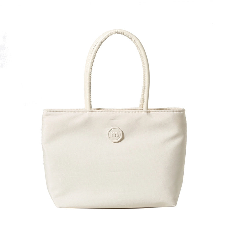 Women's Nylon Solid Color Basic Classic Style Square Zipper Handbag