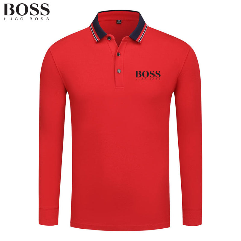 BOSS Men Long Sleeve T-Shirt POLO Shirt for Spring Autumn