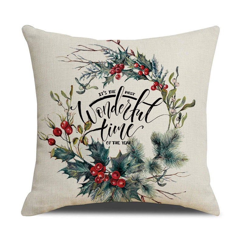 Fashion Letter Elk Polyester Pillow Cases