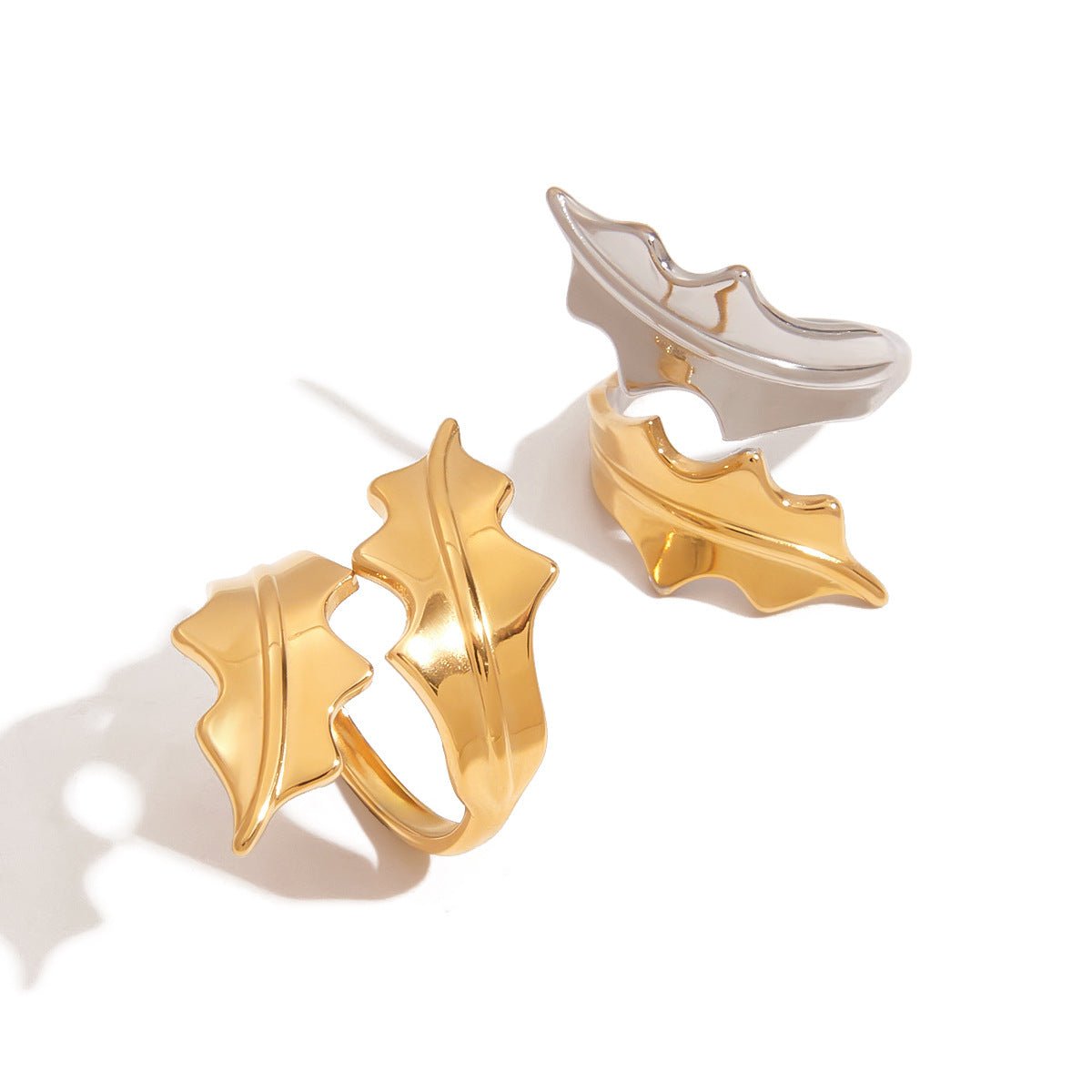 Leaf Ring Titanium Steel Jewelry Hot-Selling Stainless Steel Rings
