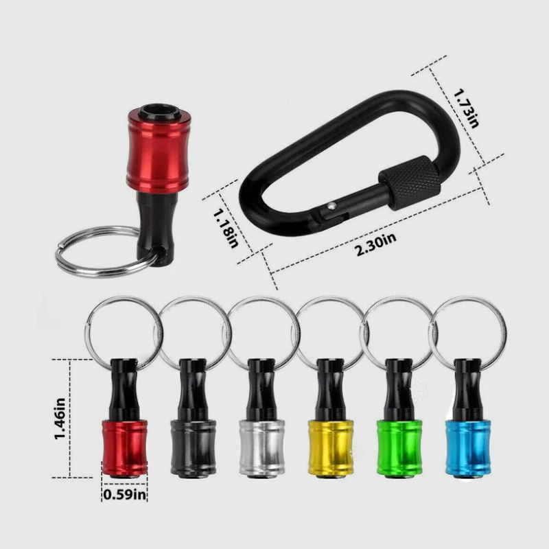 1/4 Hexagonal Screwdriver Bit Holder Key Rings