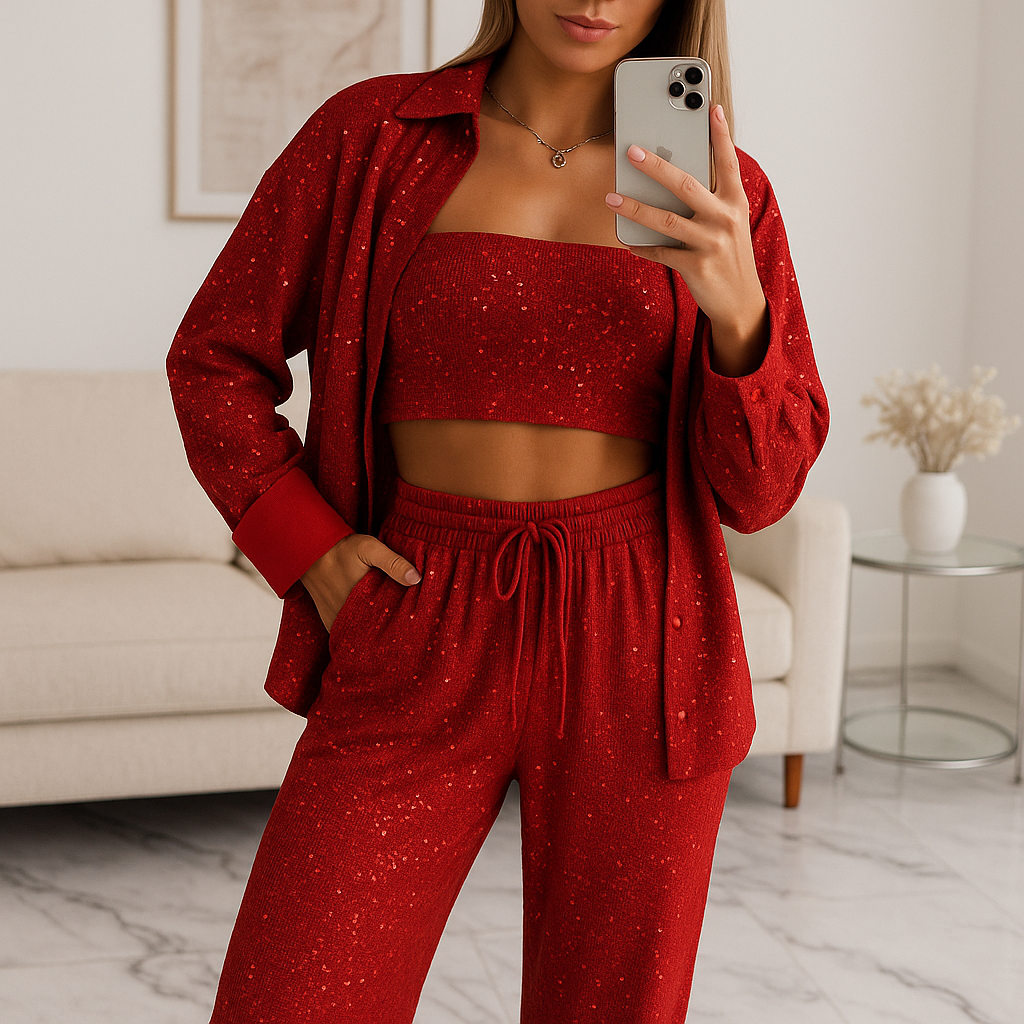 Sequin Three Piece Set