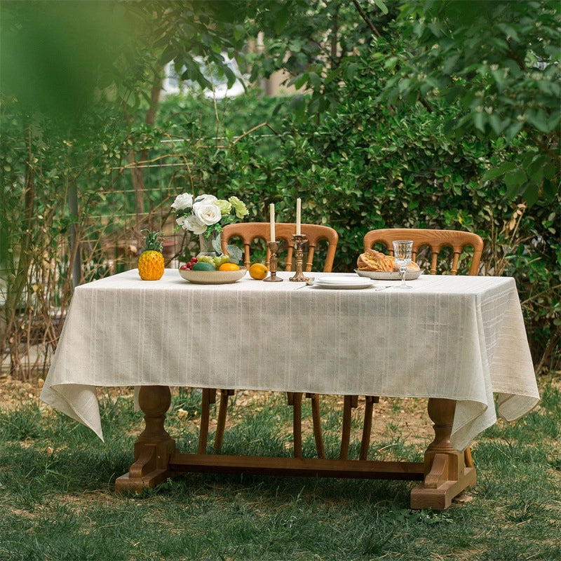 Retro Solid Color Polyester Cotton Tablecloths