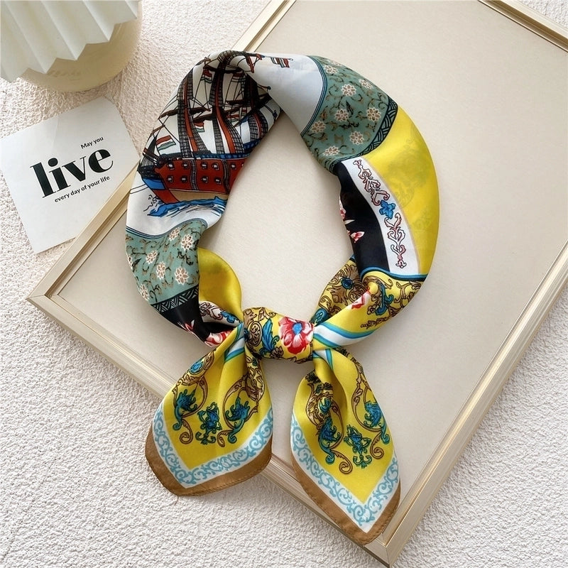 Unisex Sweet Silk Printing Silk Scarf