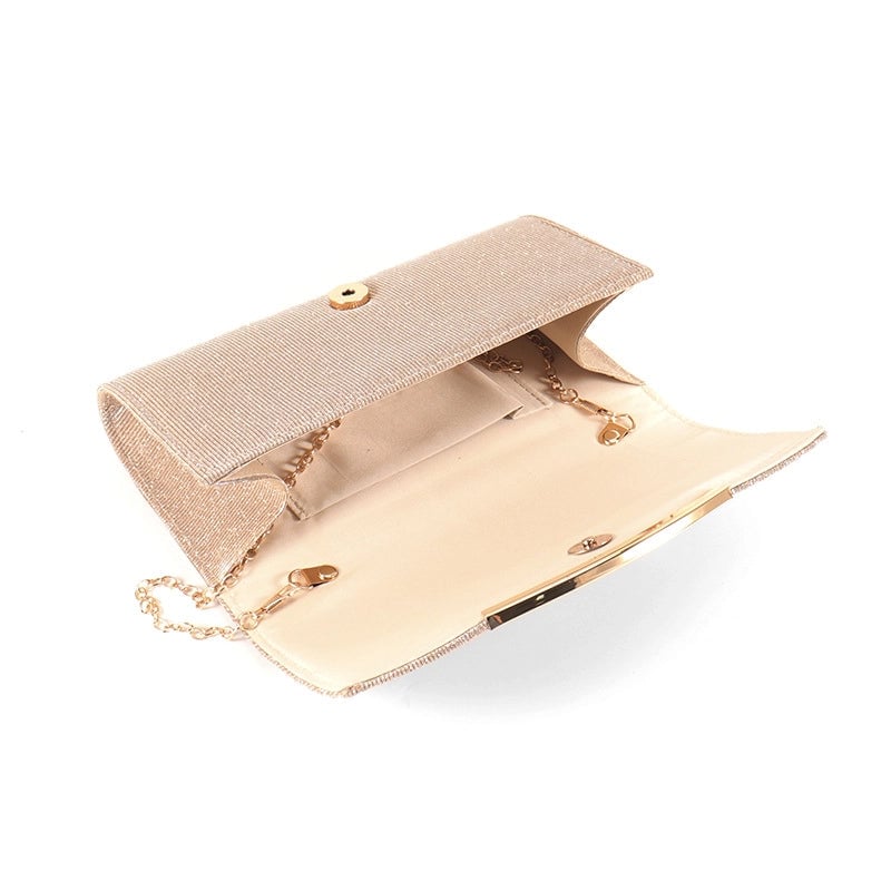 Small Portable Shoulder Bag Cosmetic Storage Bag Fashionable Exquisite Glitter Personalized Temperament Lock Evening Bag