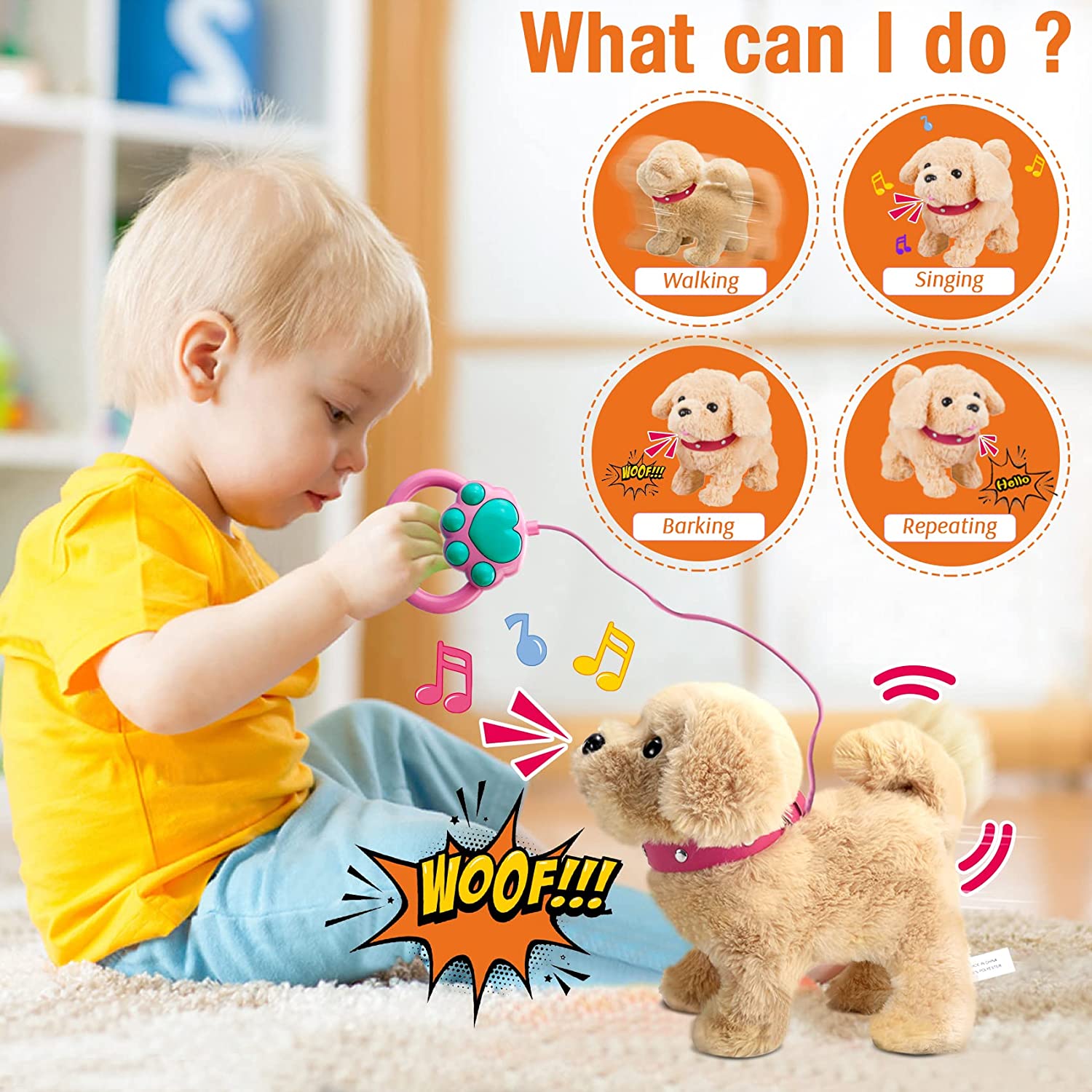 (🎁Hot Sale🎁)Plush Puppy Toy Electronic Interactive Pet Dog - BUY 2 FREE SHIPPING