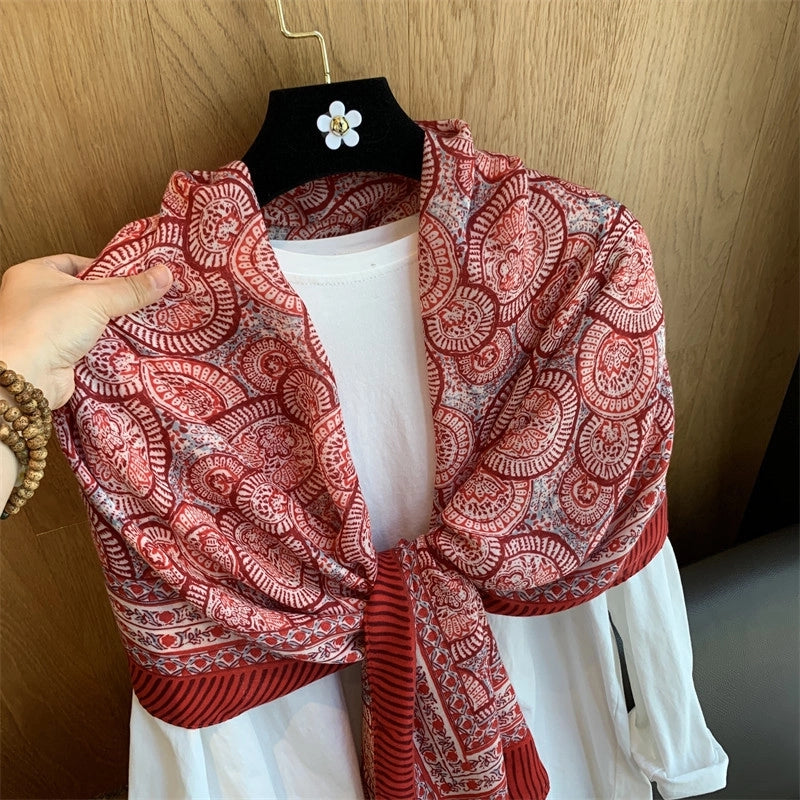 Women's  Vintage Style Classic Style Paisley Polyester Printing Tassel Scarf