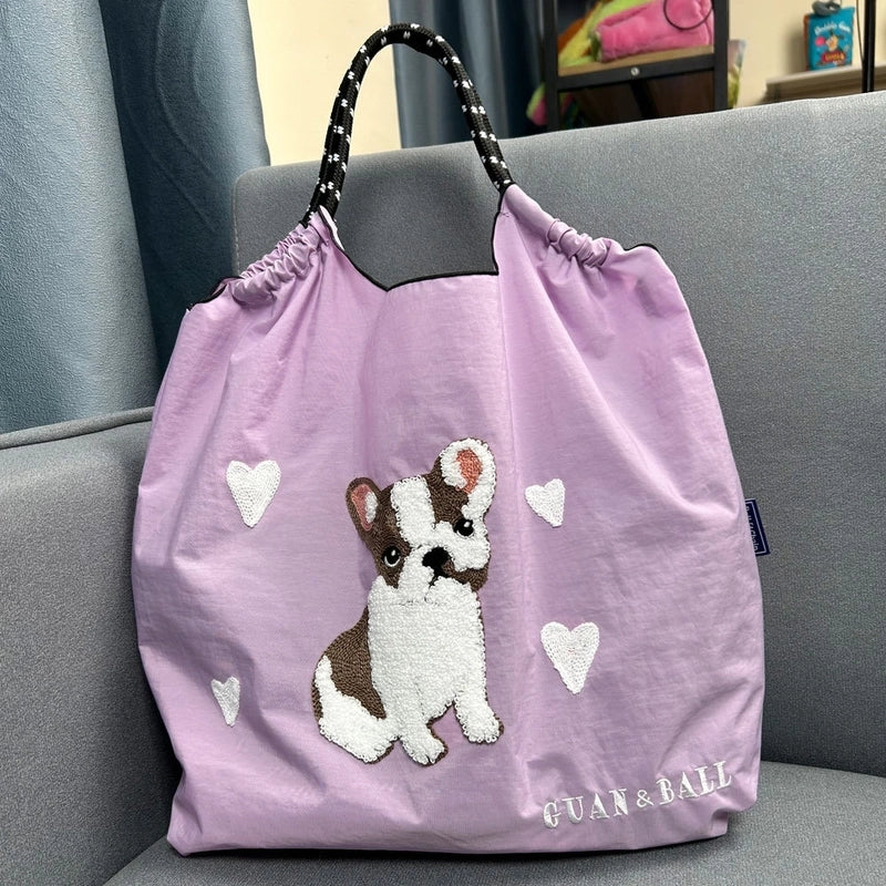 Women's Large Nylon Animal Vintage Style Classic Style Square String Handbag