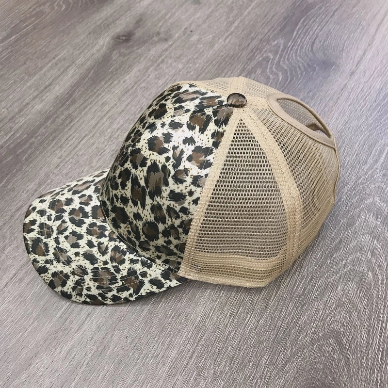 Unisex Elegant Basic Leopard Curved Eaves Baseball Cap