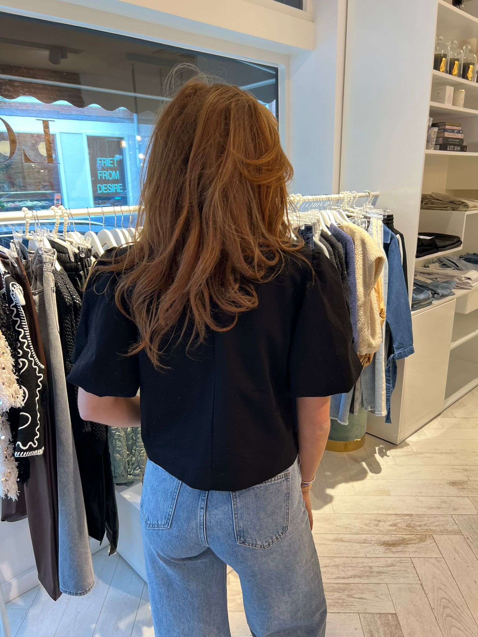 Kylie Short Sleeve Strass Blazer Black
