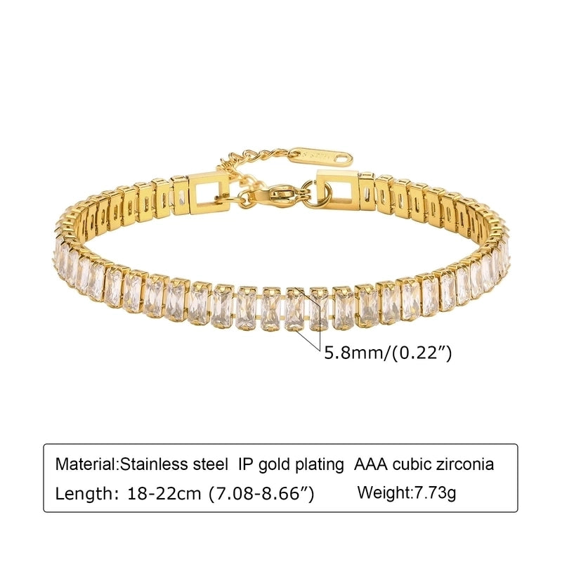 Minimalist Classic Style Heart Shape Titanium Steel Rhinestones Bracelets In Bulk
