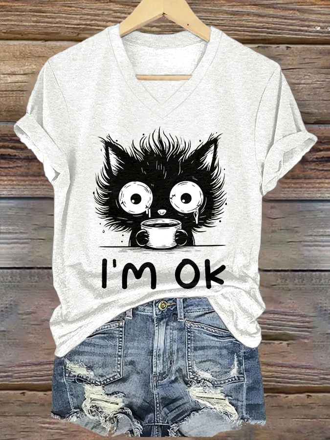 Women'S I'M Ok Printed T-Shirt