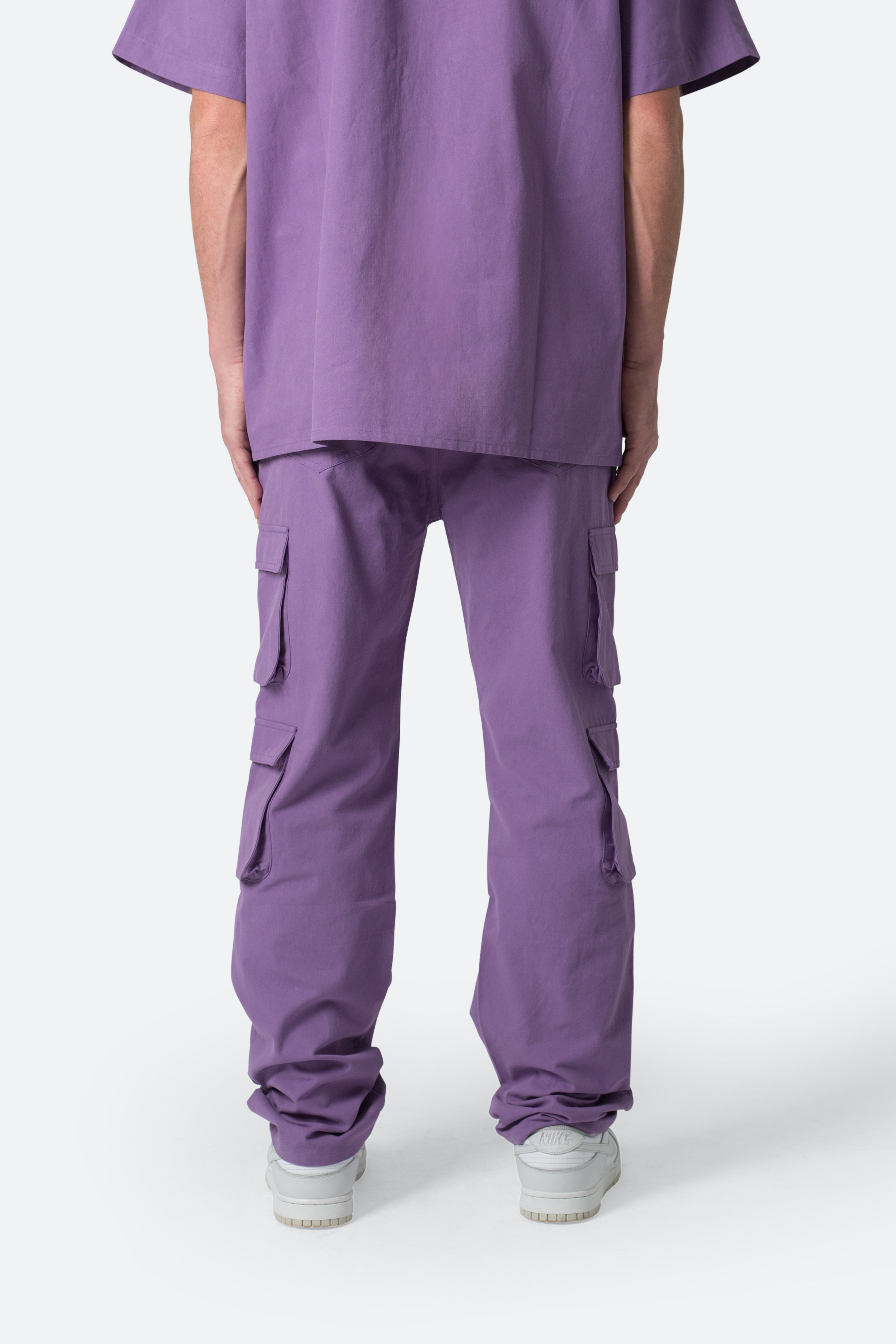 Cotton Cargo Pants - Purple