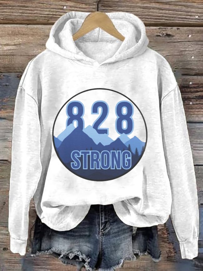 Women's #828 Strong Printed Casual Hoodie