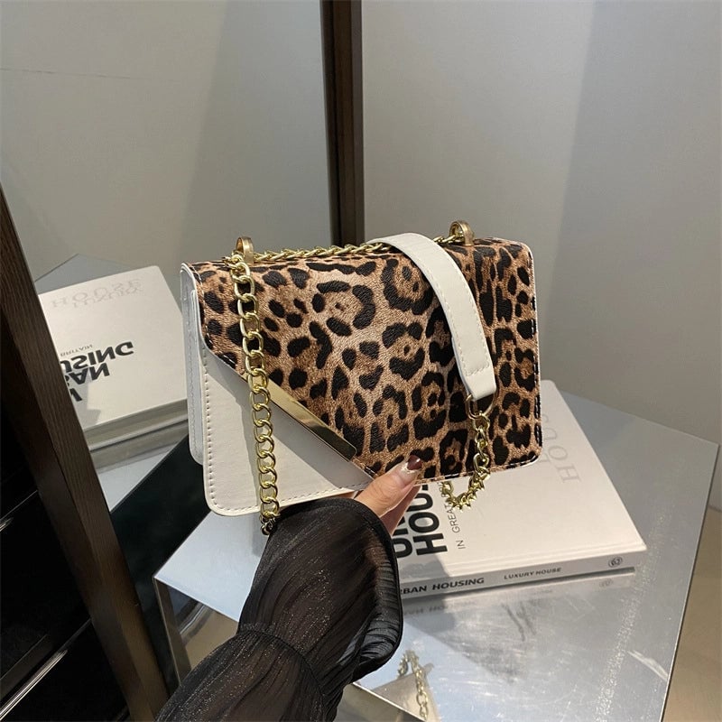 Women's Small Pu Leather Color Block Streetwear Square Magnetic Buckle Shoulder Bag