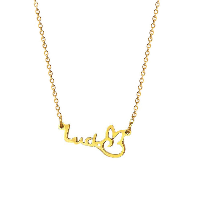Fashion Geometric Titanium Steel Electroplating Necklaces