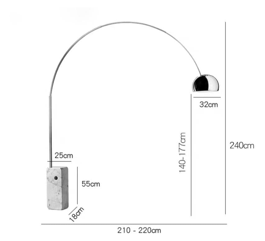 Amaya | Modern Floor Lamp with Marble Base
