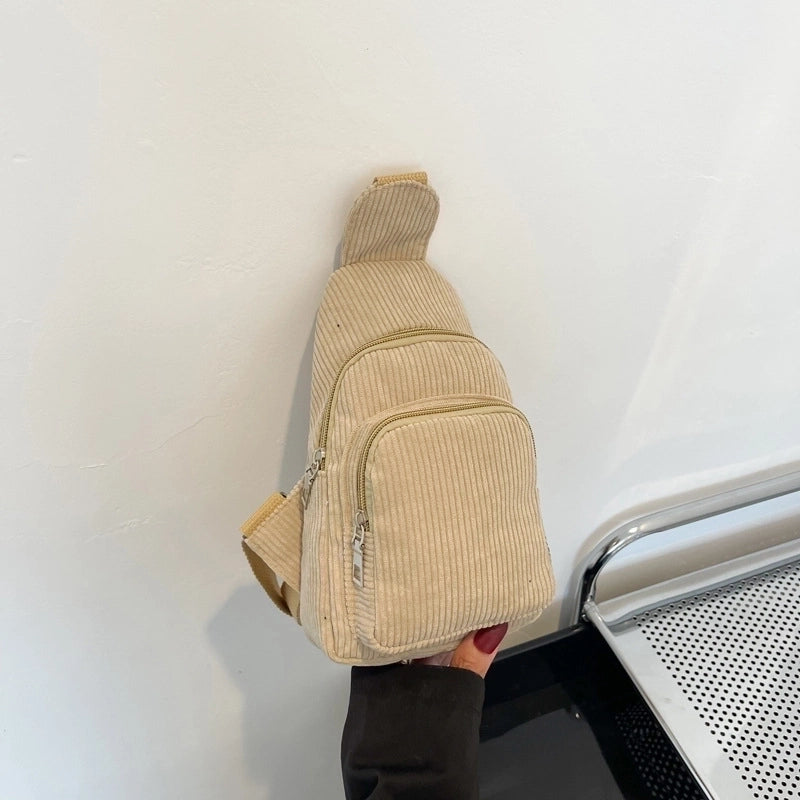Women's Basic Solid Color Plush Waist Bags