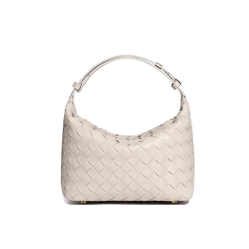 Women's Medium Straw Solid Color Vacation Classic Style Weave Zipper Underarm Bag